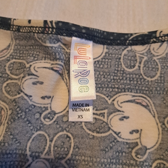 Lularoe women's size X Small XS Mickey Mouse classic shirt, hi low New - Picture 2 of 5